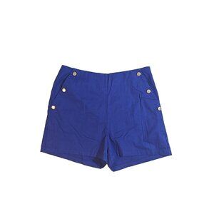 Happily Grey Sailor‎ Shorts Royal Blue Gold buttons High waisted size XL